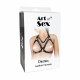 Портупея жіноча з шипами Art of Sex - Demia Leather harness, Чорна XS-M Портупея жіноча з шипами Art of Sex - Demia Leather harness, Чорна XS-M
