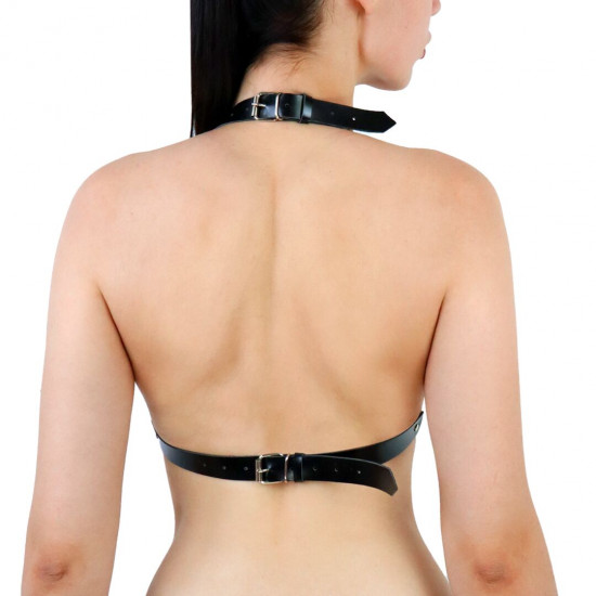 Портупея жіноча з шипами Art of Sex - Demia Leather harness, Чорна XS-M Портупея жіноча з шипами Art of Sex - Demia Leather harness, Чорна XS-M