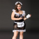 Костюм покоївки JSY «Слухняна Ельма» Plus Size Black, сукня, фартух, головний убір покоївки Костюм покоївки JSY «Слухняна Ельма» Plus Size Black, сукня, фартух, головний убір покоївки