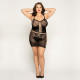 Сітчаста сукня з метеликами JSY «Сексапільна Емілі» Plus Size, Black, імітація шнурівки, мереживо Сітчаста сукня з метеликами JSY «Сексапільна Емілі» Plus Size, Black, імітація шнурівки, мереживо