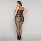 Сітчастий бодістокінг JSY «Ніжна Люсі» Plus Size, black, імітація боді, імітація шнурівки Сітчастий бодістокінг JSY «Ніжна Люсі» Plus Size, black, імітація боді, імітація шнурівки
