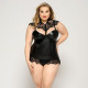 Латексний комплект білизни JSY «Пристрасна Ірис» Plus Size, Black, корсет, стрінги, мереживо Латексний комплект білизни JSY «Пристрасна Ірис» Plus Size, Black, корсет, стрінги, мереживо