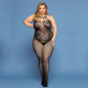 Сітчастий бодістокінг JSY «Відверта Мадлен» Plus Size, Black, імітація боді, мереживо, доступ Сітчастий бодістокінг JSY «Відверта Мадлен» Plus Size, Black, імітація боді, мереживо, доступ