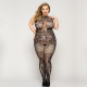 Мереживний бодістокінг JSY «Гаряча Хейлі» Plus Size, Black, халтер, імітація панчіх, відкритий досту Мереживний бодістокінг JSY «Гаряча Хейлі» Plus Size, Black, халтер, імітація панчіх, відкритий досту