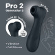Вакуумний кліторальний стимулятор Satisfyer Pro 2 Generation 3 with Liquid Air Dark Grey Вакуумний кліторальний стимулятор Satisfyer Pro 2 Generation 3 with Liquid Air Dark Grey
