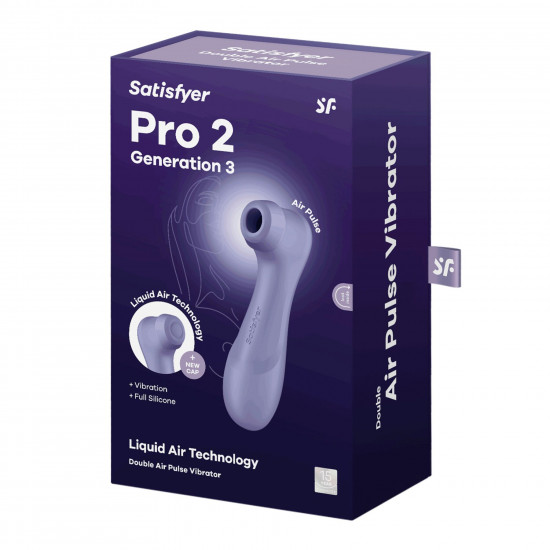 Вакуумний кліторальний стимулятор Satisfyer Pro 2 Generation 3 with Liquid Air Lilac Вакуумний кліторальний стимулятор Satisfyer Pro 2 Generation 3 with Liquid Air Lilac