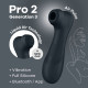 Вакуумний кліторальний стимулятор Satisfyer Pro 2 Generation 3 with Liquid Air Connect App Dark Grey Вакуумний кліторальний стимулятор Satisfyer Pro 2 Generation 3 with Liquid Air Connect App Dark Grey