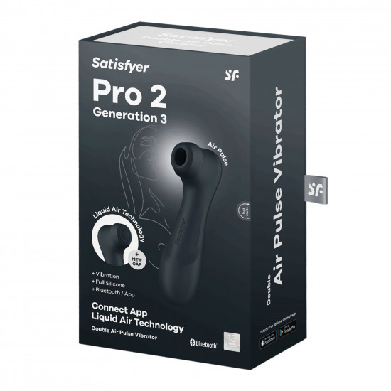 Вакуумний кліторальний стимулятор Satisfyer Pro 2 Generation 3 with Liquid Air Connect App Dark Grey Вакуумний кліторальний стимулятор Satisfyer Pro 2 Generation 3 with Liquid Air Connect App Dark Grey