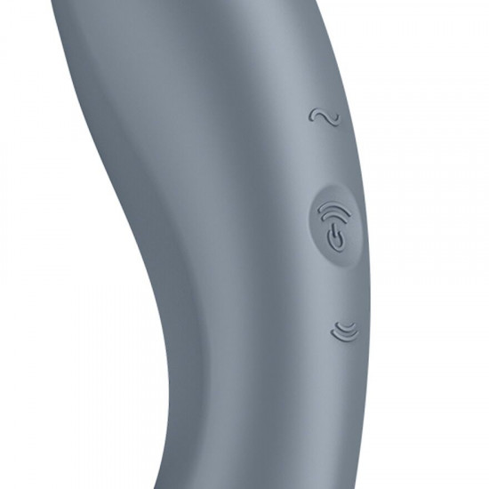 Вакуумний стимулятор з вібрацією Satisfyer Curvy Trinity 1 Bluegrey, іграшка 3в1 Вакуумний стимулятор з вібрацією Satisfyer Curvy Trinity 1 Bluegrey, іграшка 3в1