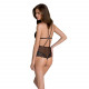 Сітчасте боді з мереживним ліфом Passion DELIENA BODY XXL/XXXL black Сітчасте боді з мереживним ліфом Passion DELIENA BODY XXL/XXXL black