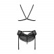 Комплект з відкритим доступом Passion DELIENA SET L/XL black, ліф, стрінги, пояс для панчіх Комплект з відкритим доступом Passion DELIENA SET L/XL black, ліф, стрінги, пояс для панчіх