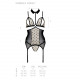 Корсет з відкритими грудьми Passion DOMINICA CORSET XXL/XXXL beige, пажі для панчіх, стрінги Корсет з відкритими грудьми Passion DOMINICA CORSET XXL/XXXL beige, пажі для панчіх, стрінги