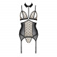Корсет з відкритими грудьми Passion DOMINICA CORSET XXL/XXXL beige, пажі для панчіх, стрінги Корсет з відкритими грудьми Passion DOMINICA CORSET XXL/XXXL beige, пажі для панчіх, стрінги