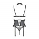 Корсет з відкритими грудьми Passion DOMINICA CORSET S/M black, пажі для панчіх, стрінги Корсет з відкритими грудьми Passion DOMINICA CORSET S/M black, пажі для панчіх, стрінги