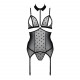 Корсет з відкритими грудьми Passion DOMINICA CORSET XXL/XXXL black, пажі для панчіх, стрінги Корсет з відкритими грудьми Passion DOMINICA CORSET XXL/XXXL black, пажі для панчіх, стрінги