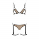 Еротичний комплект спідньої білизни Passion GABI SET L/XL beige, трусики з гартерами Еротичний комплект спідньої білизни Passion GABI SET L/XL beige, трусики з гартерами