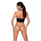 Комплект білизни з відкритими грудьми Passion GENEVIA SET WITH OPEN BRA S/M black, корсет, стрінги Комплект білизни з відкритими грудьми Passion GENEVIA SET WITH OPEN BRA S/M black, корсет, стрінги