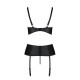 Корсет з відкритими грудьми Passion JANNIES CORSET L/XL black, стрінги в наборі Корсет з відкритими грудьми Passion JANNIES CORSET L/XL black, стрінги в наборі