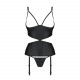 Корсет з відкритими грудьми Passion JANNIES CORSET L/XL black, стрінги в наборі Корсет з відкритими грудьми Passion JANNIES CORSET L/XL black, стрінги в наборі