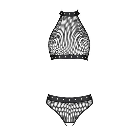 Білизна з відкритим доступом Passion MOONLIGHT SET XXL/XXXL black, топ, стрінги Білизна з відкритим доступом Passion MOONLIGHT SET XXL/XXXL black, топ, стрінги