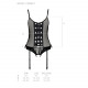 Корсет зі шнурівкою Passion NESSY CORSET S/M black, стрінги з відкритим доступом, пажі для панчіх Корсет зі шнурівкою Passion NESSY CORSET S/M black, стрінги з відкритим доступом, пажі для панчіх