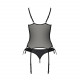 Корсет зі шнурівкою Passion NESSY CORSET XXL/XXXL black, стрінги з відкритим доступом, пажі для панч Корсет зі шнурівкою Passion NESSY CORSET XXL/XXXL black, стрінги з відкритим доступом, пажі для панч