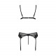 Комплект білизни Passion NESSY SET L/XL black, бюстгальтер, пояс для панчіх, стрінги Комплект білизни Passion NESSY SET L/XL black, бюстгальтер, пояс для панчіх, стрінги