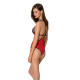 Напівпрозоре боді з мереживом Passion PEONIA BODY XXL/XXXL red Напівпрозоре боді з мереживом Passion PEONIA BODY XXL/XXXL red