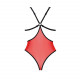 Напівпрозоре боді з мереживом Passion PEONIA BODY XXL/XXXL red Напівпрозоре боді з мереживом Passion PEONIA BODY XXL/XXXL red