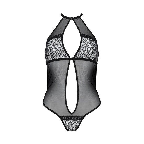 Сітчасте боді з мереживом на грудях Passion SATARA BODY XXL/XXXL black Сітчасте боді з мереживом на грудях Passion SATARA BODY XXL/XXXL black