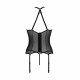 Корсет з пажами Passion SATARA CORSET L/XL black, стрінги, мереживо, застібки спереду та ззаду Корсет з пажами Passion SATARA CORSET L/XL black, стрінги, мереживо, застібки спереду та ззаду