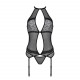 Корсет з пажами Passion SATARA CORSET L/XL black, стрінги, мереживо, застібки спереду та ззаду Корсет з пажами Passion SATARA CORSET L/XL black, стрінги, мереживо, застібки спереду та ззаду