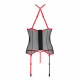 Корсет з пажами Passion SATARA CORSET S/M red, стрінги, мереживо, застібки спереду та ззаду Корсет з пажами Passion SATARA CORSET S/M red, стрінги, мереживо, застібки спереду та ззаду
