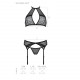 Комплект білизни Passion SATARA SET S/M black, топ, пояс для панчіх, стрінги Комплект білизни Passion SATARA SET S/M black, топ, пояс для панчіх, стрінги