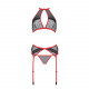 Комплект білизни Passion SATARA SET S/M red, топ, пояс для панчіх, стрінги Комплект білизни Passion SATARA SET S/M red, топ, пояс для панчіх, стрінги