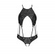 Боді з відкритим доступом Passion TASMINA BODY L/XL black, екошкіра, шнурівки, ажурні мережива Боді з відкритим доступом Passion TASMINA BODY L/XL black, екошкіра, шнурівки, ажурні мережива
