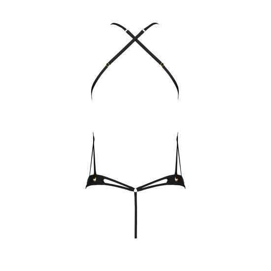 Боді з відкритим доступом Passion TASMINA BODY XXL/XXXL, black, екошкіра, шнурівки, ажурні мережива Боді з відкритим доступом Passion TASMINA BODY XXL/XXXL, black, екошкіра, шнурівки, ажурні мережива