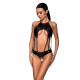 Боді з відкритим доступом Passion TASMINA BODY XXL/XXXL, black, екошкіра, шнурівки, ажурні мережива Боді з відкритим доступом Passion TASMINA BODY XXL/XXXL, black, екошкіра, шнурівки, ажурні мережива