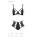 Комплект білизни Passion TASMINA SET L/XL black, ліф, високі трусики з корсетом ззаду Комплект білизни Passion TASMINA SET L/XL black, ліф, високі трусики з корсетом ззаду