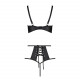 Комплект білизни Passion TASMINA SET S/M black, ліф, високі трусики з корсетом ззаду Комплект білизни Passion TASMINA SET S/M black, ліф, високі трусики з корсетом ззаду
