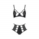 Комплект білизни Passion TASMINA SET XXL/XXXL black, ліф, високі трусики з корсетом ззаду Комплект білизни Passion TASMINA SET XXL/XXXL black, ліф, високі трусики з корсетом ззаду
