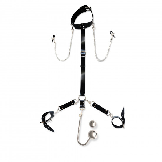 Бондажний набір із металевим анальним гаком №4 Art of Sex Beatrice Bondage set with anal hook №4 Бондажний набір із металевим анальним гаком №4 Art of Sex Beatrice Bondage set with anal hook №4