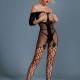 Бодістокінг Caprice Lingerie Model 09 One size Black, відкритий доступ, імітація панчіх Бодістокінг Caprice Lingerie Model 09 One size Black, відкритий доступ, імітація панчіх