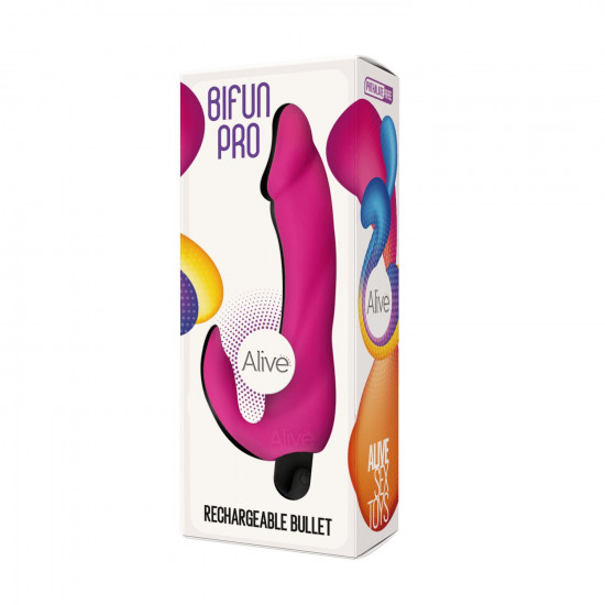 Вібратор вагінально-кліторальний Alive Bifun Pro, Pink, перезаряджуваний Вібратор вагінально-кліторальний Alive Bifun Pro, Pink, перезаряджуваний