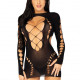 Безшовна мінісукня Leg Avenue Long sleeve cut out mini dress One size Black Безшовна мінісукня Leg Avenue Long sleeve cut out mini dress One size Black