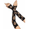 Довгі мітенки Leg Avenue Faux wrap net arm warmers One size Black, велика сітка