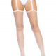Панчохи-сітка Leg Avenue Net stockings with garter belt One size White, пояс, підв’язки Панчохи-сітка Leg Avenue Net stockings with garter belt One size White, пояс, підв’язки