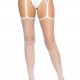 Панчохи-сітка Leg Avenue Net stockings with garter belt One size White, пояс, підв’язки Панчохи-сітка Leg Avenue Net stockings with garter belt One size White, пояс, підв’язки
