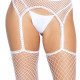 Панчохи-сітка Leg Avenue Net stockings with garter belt One size White, пояс, підв’язки Панчохи-сітка Leg Avenue Net stockings with garter belt One size White, пояс, підв’язки