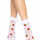 Шкарпетки жіночі з полуничним принтом Leg Avenue Strawberry ruffle top anklets One size, мереживні м Шкарпетки жіночі з полуничним принтом Leg Avenue Strawberry ruffle top anklets One size, мереживні м